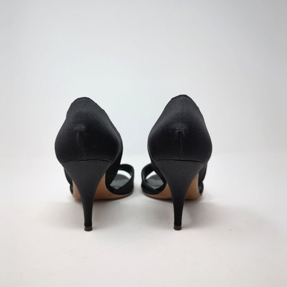 Moschino Black Heels 37 6.5 D'Orsay Cheap Chic Formal - Picture 5 of 11